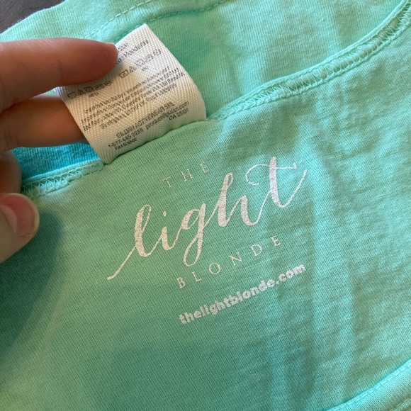 Not Lucky Blessed Mint Green Tank L - Picture 4 of 4